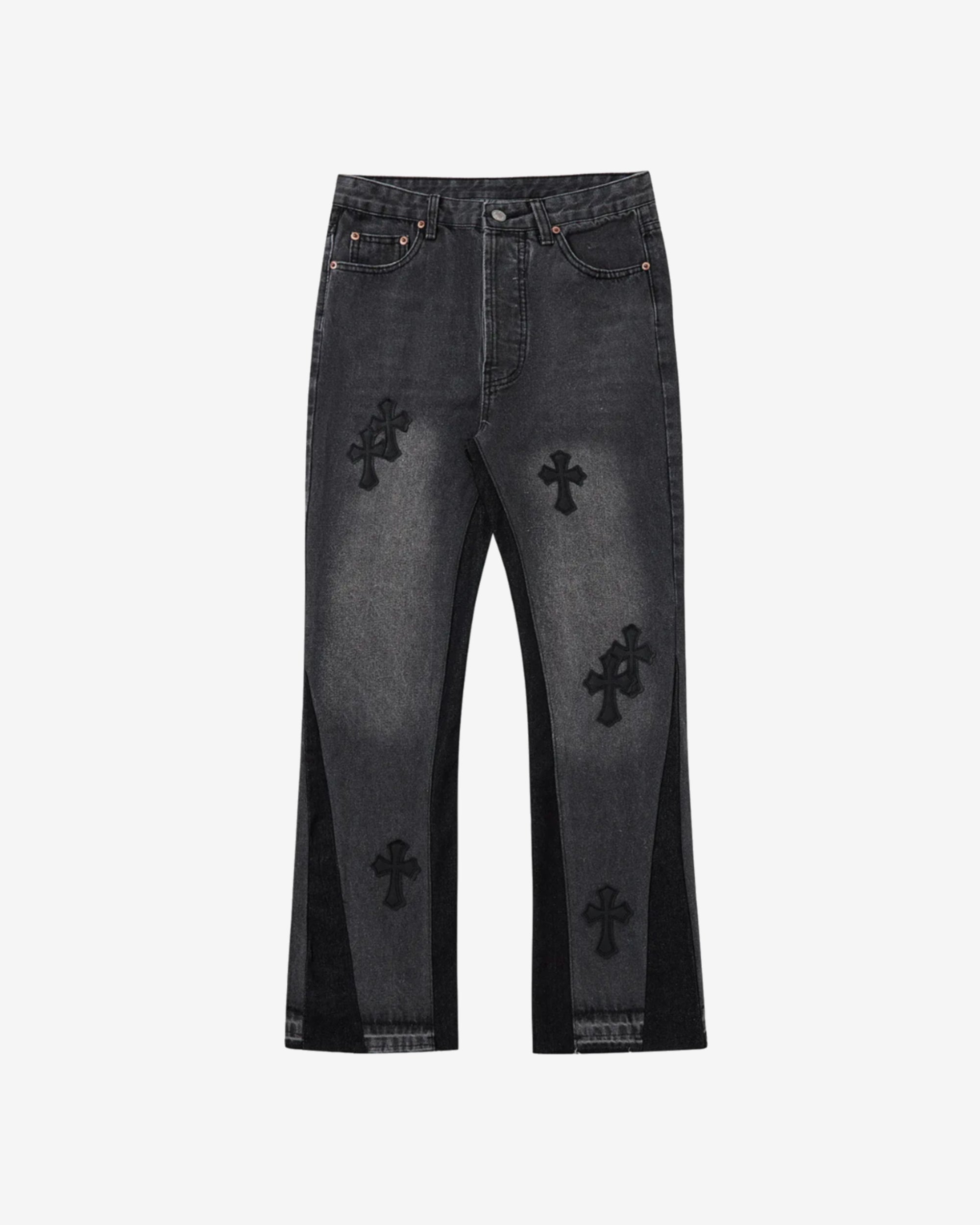 Cross Black Flare Denim