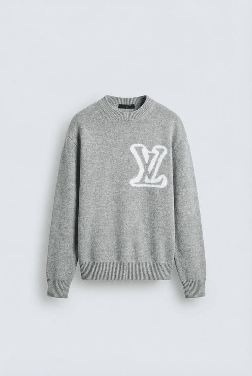 LV INTARSIA CREWNECK